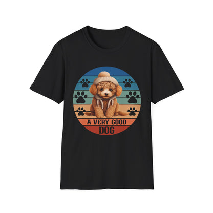 Poodle Retro Sunset T-Shirt A Very Good Dog