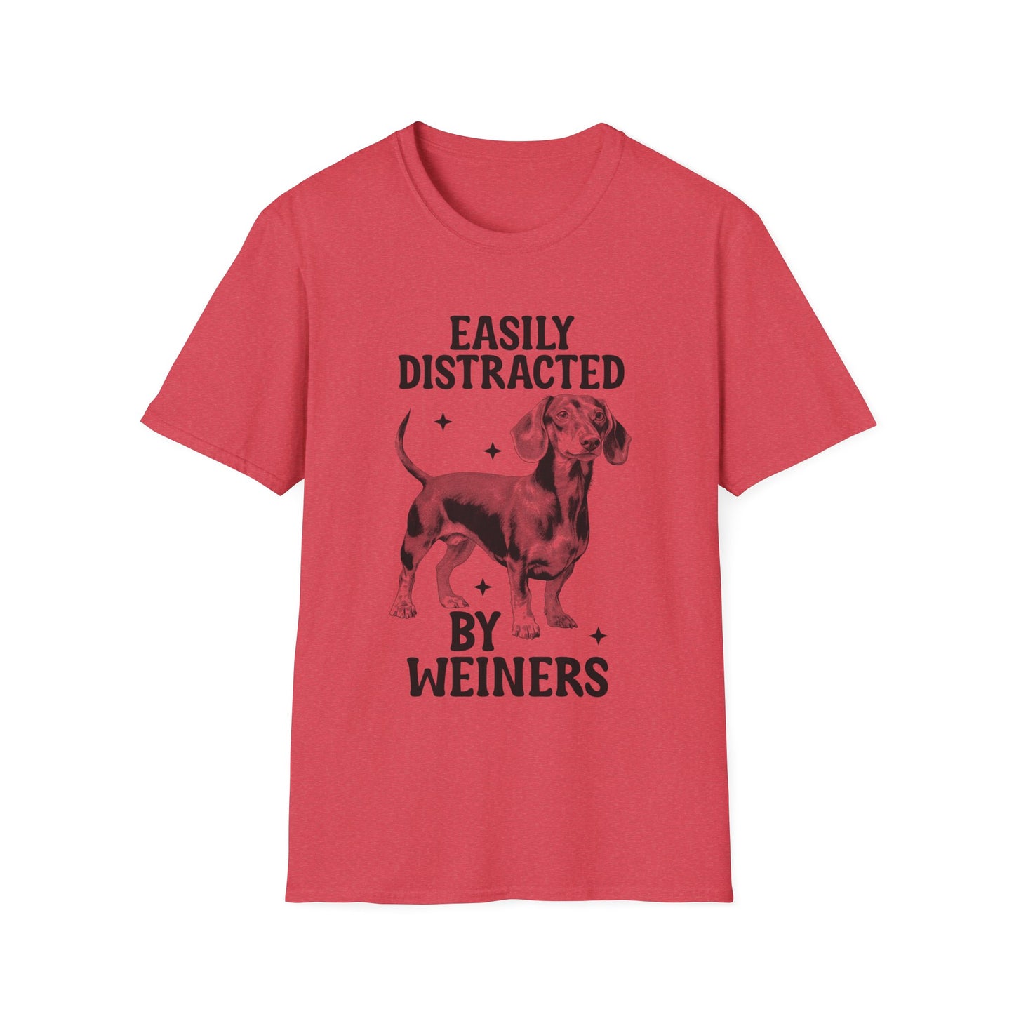 Funny Dachshund T-Shirt Easily Distracted By Weiners