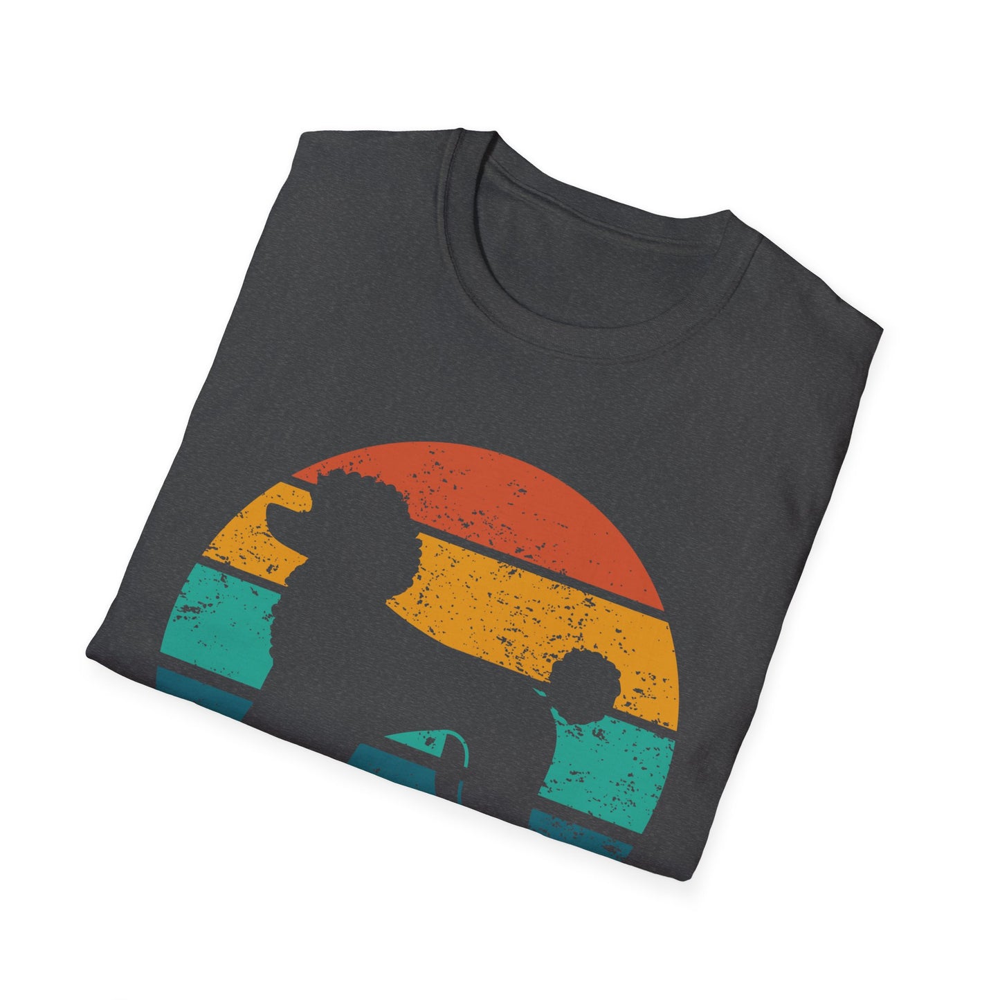 Poodle Retro Sunset T-Shirt for Dog Moms and Dads