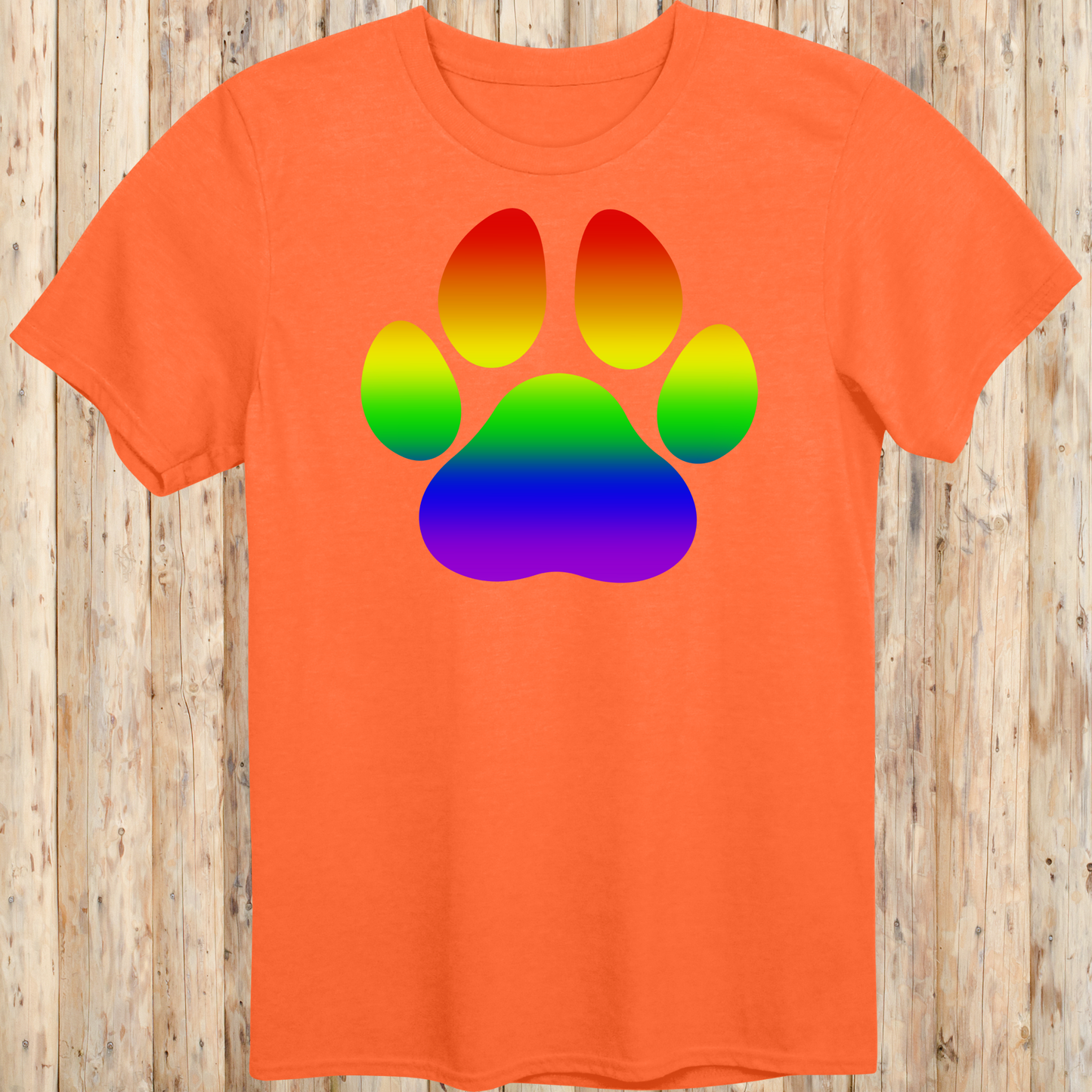 Dog Paw Print T-Shirt for LGBTQ Pride Supporters