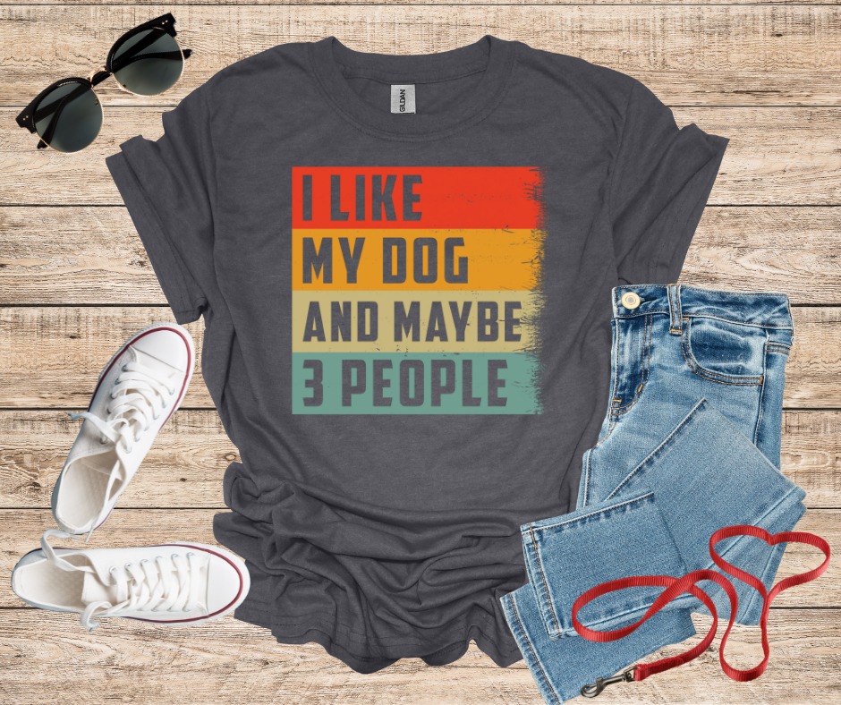 I Like My Dog And Maybe 3 People T-Shirt