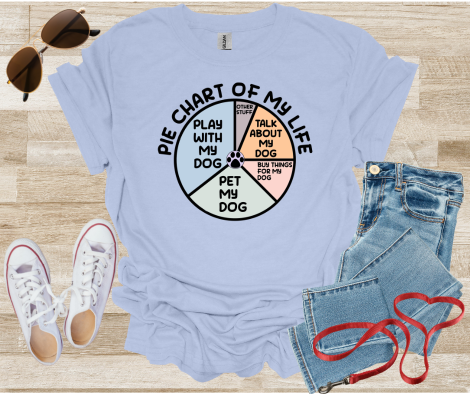 Dog Lover Pie Chart T-Shirt