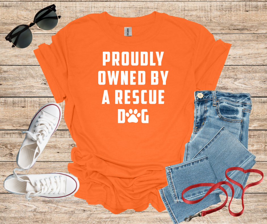 Proudly Owned By A Rescue Dog T-Shirt