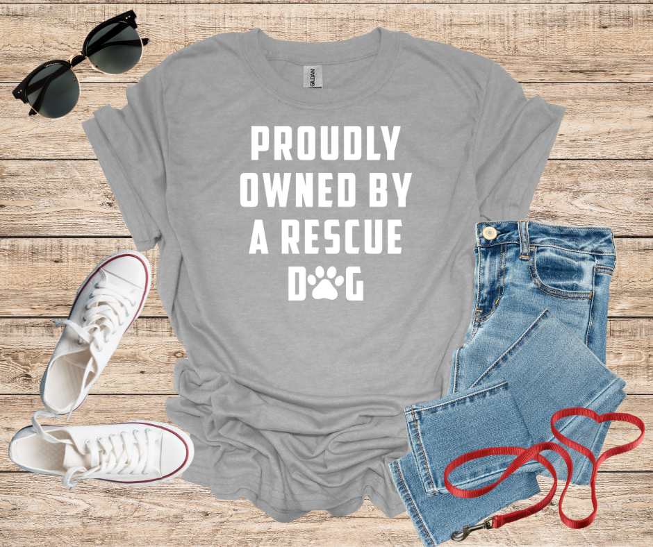 Proudly Owned By A Rescue Dog T-Shirt