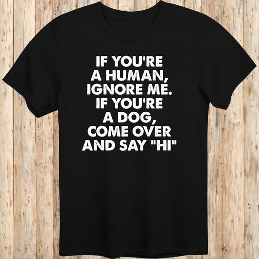 funny t-shirt for dog lovers black tee