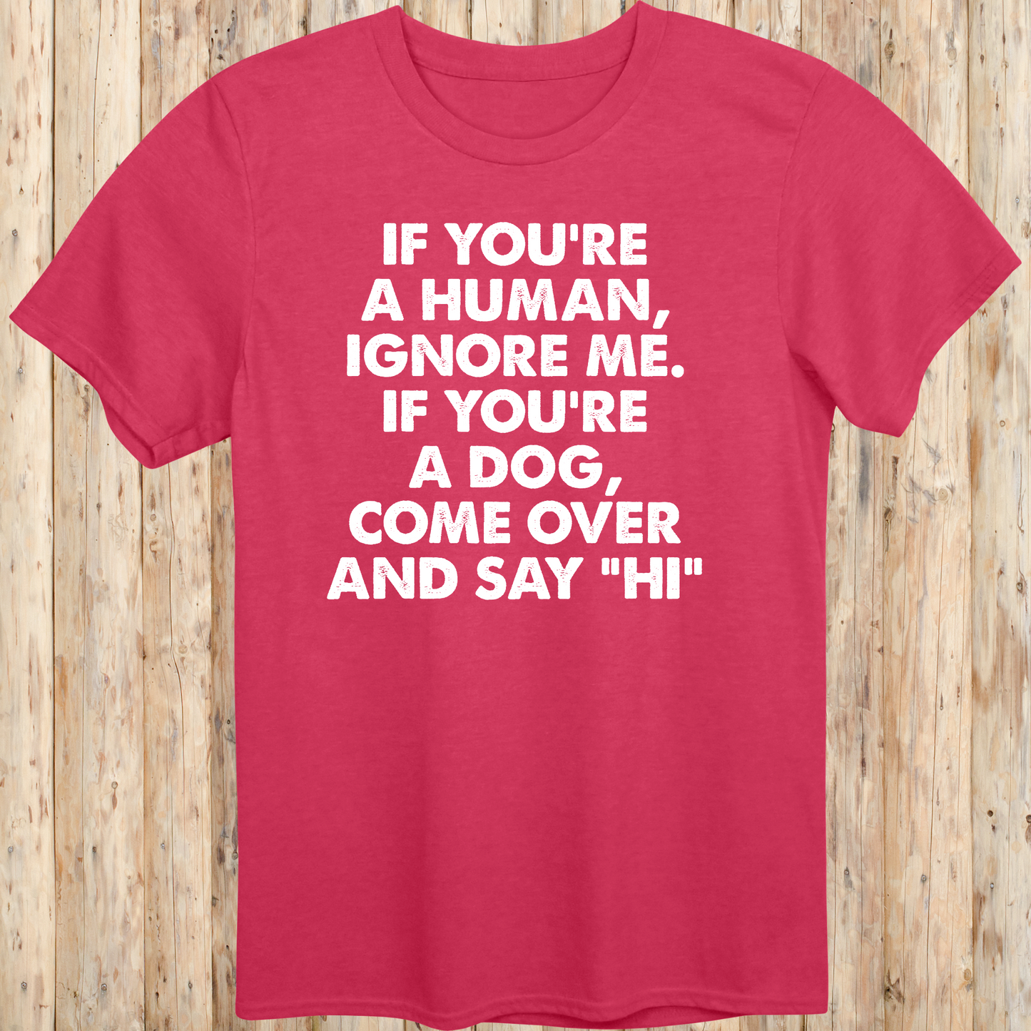 funny t-shirt for dog lovers heather red tee