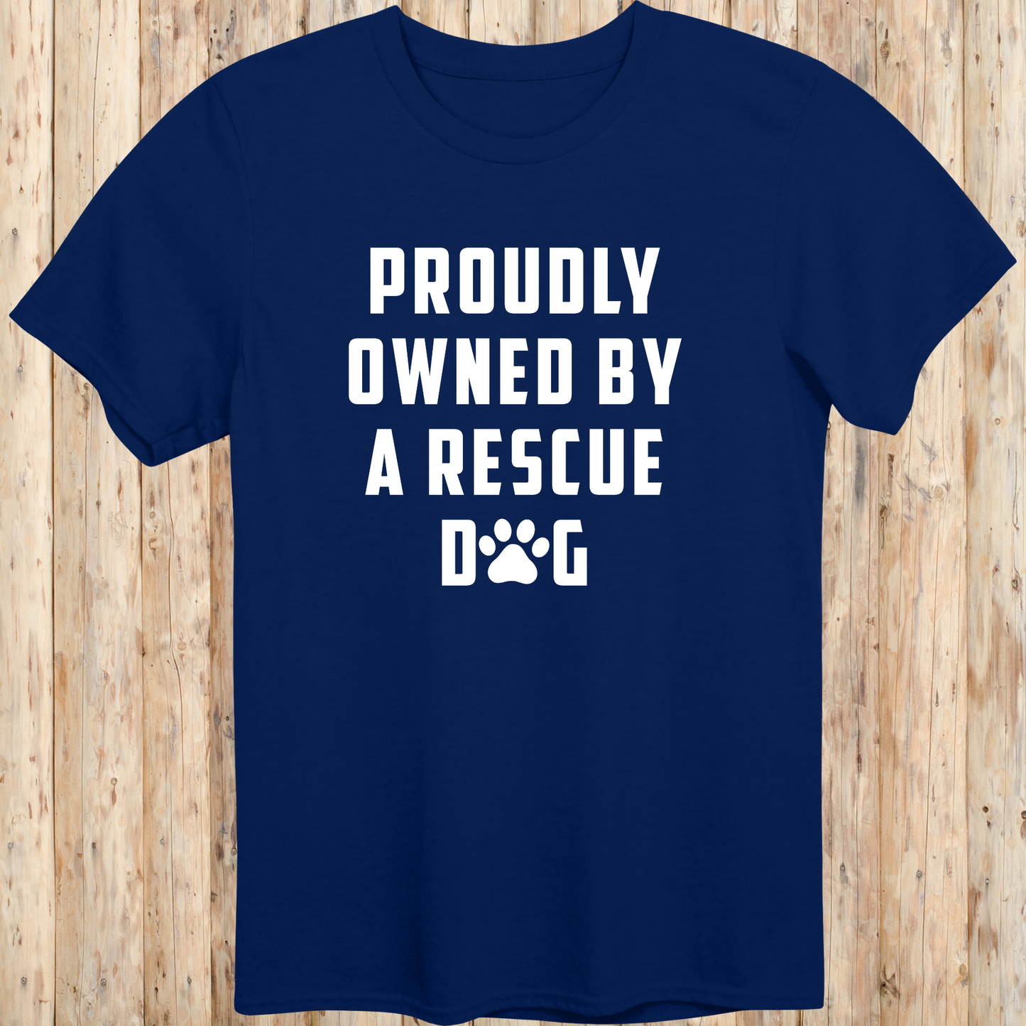 Proudly Owned By A Rescue Dog T-Shirt