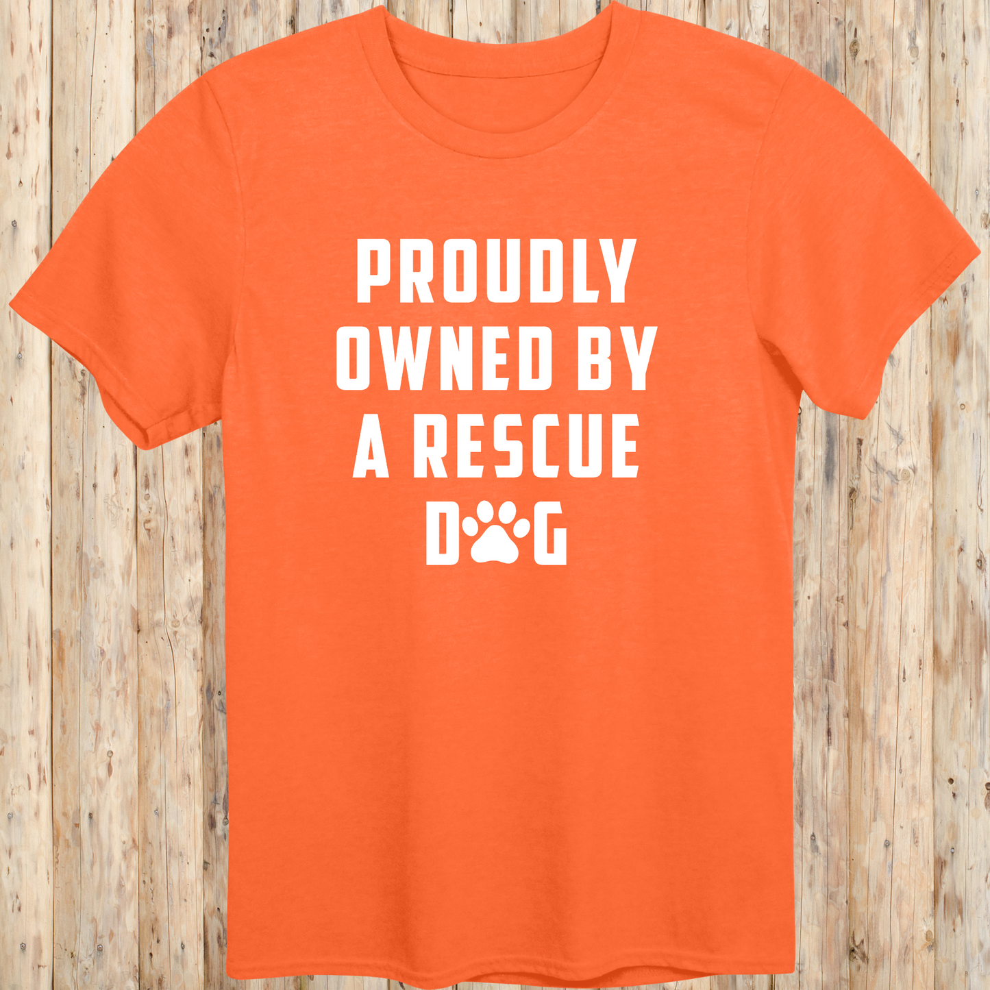 Proudly Owned By A Rescue Dog T-Shirt