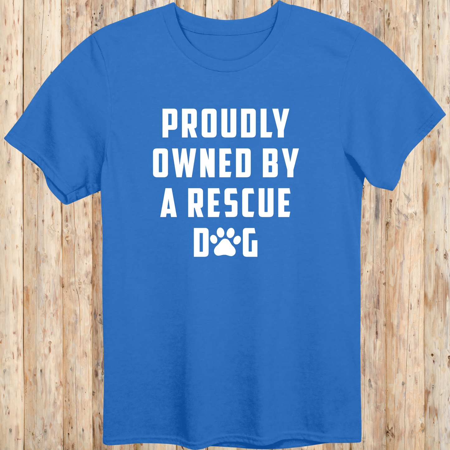 Proudly Owned By A Rescue Dog T-Shirt