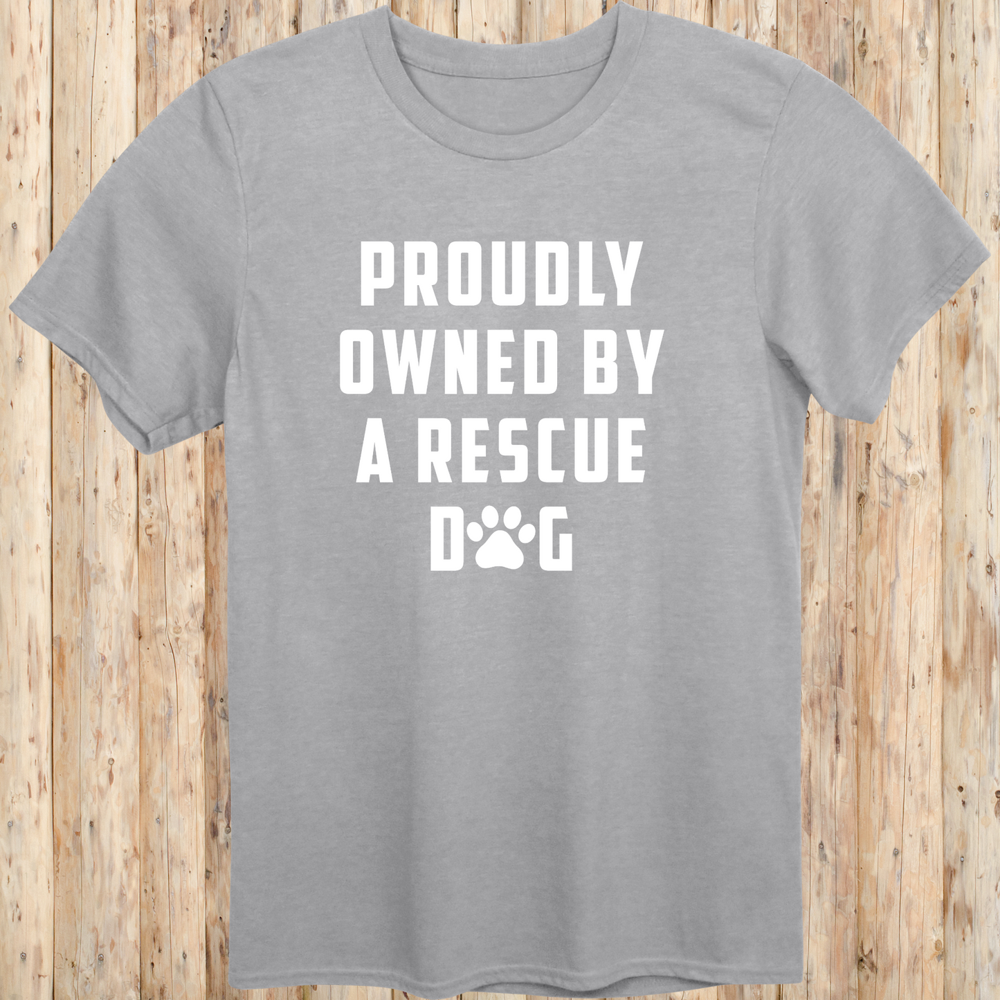 Proudly Owned By A Rescue Dog T-Shirt