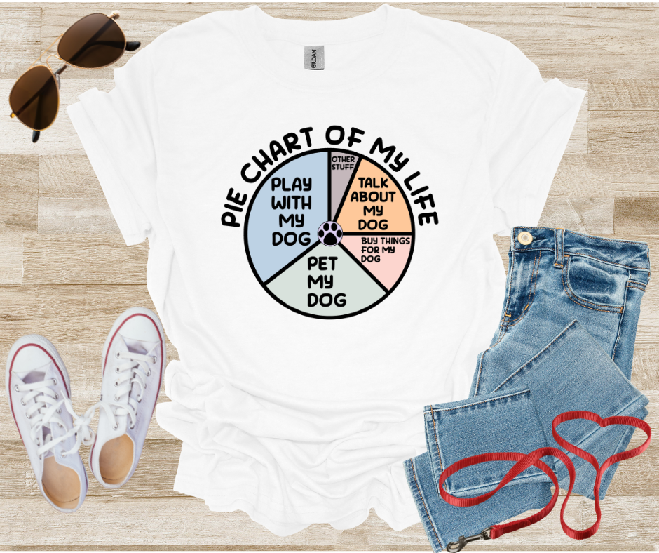 Dog Lover Pie Chart T-Shirt