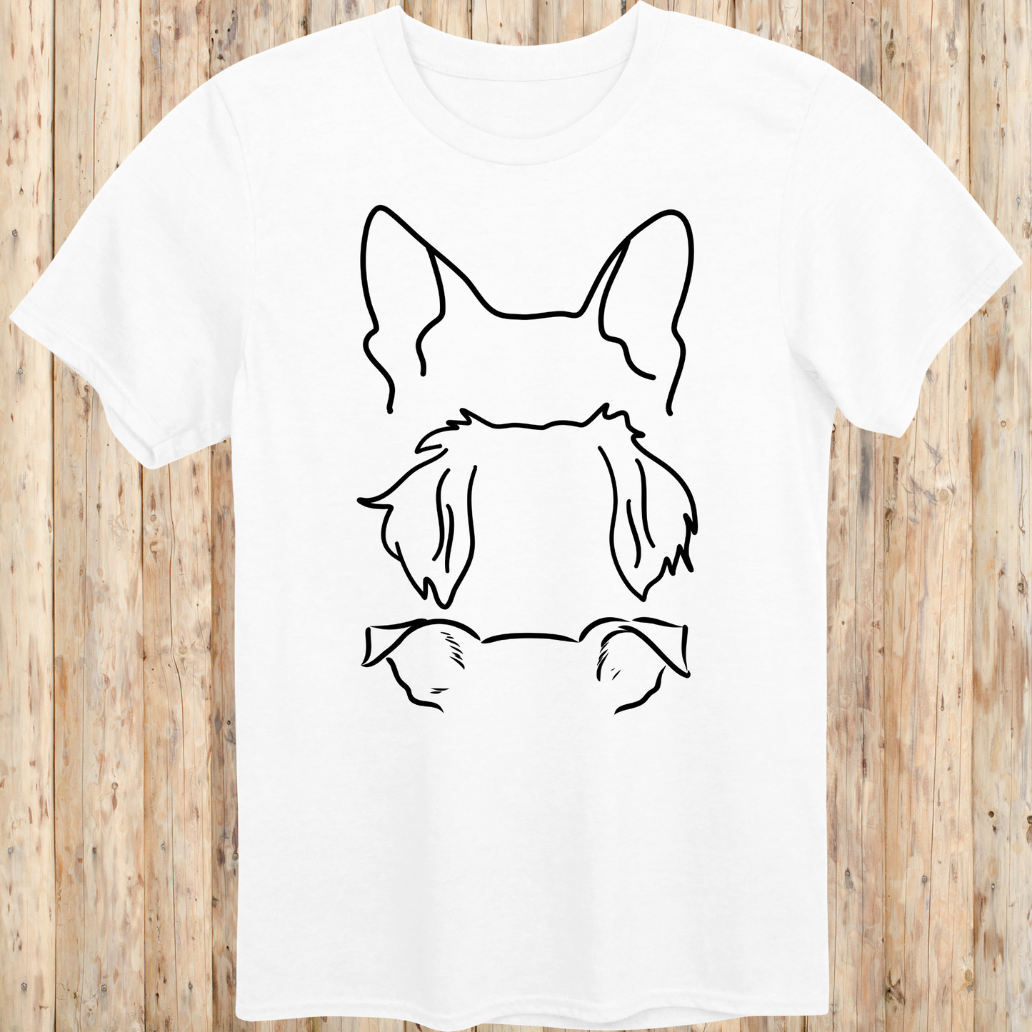 Dog Ears Outline T-Shirt